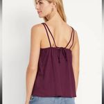 Old Navy NWT Gauzy Plum Purple Medium Babydoll Swing double strap tank top Photo 1