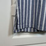 Cloth & Stone  Stripe White Blue Wide Leg Pants Size Large EUC #VEG-0037 Photo 4