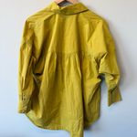 Mirth Kyoto Oversized Long Sleeve Button Down Yellow Shirt 100% cotton Size XS Photo 4