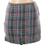 Vineyard Vines  Preppy Chic Pink Grey Blue Wool Plaid Pencil Mini Skirt Size 0 XS Photo 0