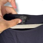 COS  Gathered Wool‎ Blend Midi Dress Navy Photo 5