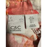 C&C California Womens Floral Button Down Short Sleeve Shirt Large NEW Photo 3