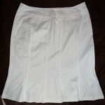 Anne Klein white stretchy skirt with ruffled style hem! Photo 4