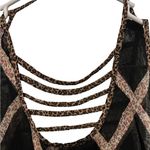 YA Los Angeles  black and animal print high low tank blouse size large Photo 2