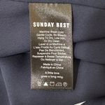 Aritzia Sunday Best Ruffle Wrap Chiffon Navy Mini Dress Size 2 Blue Photo 3