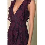 Lulus Dress Women XS Burgundy Molinetto Lace Ruffled Tiered Sleeveless Maxi Boho Red Photo 8