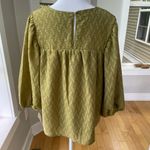 Ophelia Roe  Olive Green Textured Flowy Blouse Top Size Medium NWT Photo 2