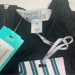 Market & Spruce  women's XS black crochet front short sleeve tee stitch fix casua Photo 3