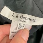 LK Bennett L.K. Bennett Luxury Designer | 14 | Short Sleeve Criss-Cross Bodice Ruched Midi Photo 1