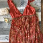 ABS Allen Schwartz Vintage ABS Silk Rhinestone Embellished Chiffon Halter Dress Size 10 Photo 2