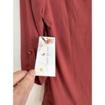 joie de vivre womens NWT Zipper Pocket Sleeve Tab Tunic Top Size S Boho Earthy Red Photo 4