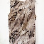 Dana Buchman Sleeveless Top MP Snake Skin Print Lightweight Stretch Photo 2