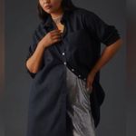 Maeve Anthropologie  Maxi Tunic Poplin Buttondown Sz M Photo 4