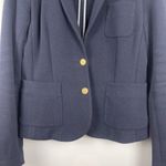Vineyard Vines Women Knit Blazer Sz 8 Navy Blue Nautical Preppy Varsity Academia Photo 3