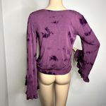 American Eagle  Purple Tie Dye Bell Sleeve Top Photo 2