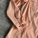 Duluth Trading Shirt Womens Large Sol Survivor Sun Protection Jac Peach Orange Photo 3