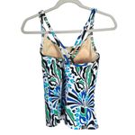 Lands End Womens Sz 10 Blue Swim Tankini Top Summer Criss Cross Back Sleeveless Photo 4