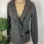 Avellini 100% Wool Gray Buckle Waist Long Sleeve Sweater M Size M Photo 0