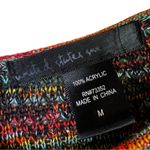 United States Sweaters  Knit Top Womens M Red Blue V-Neck 3/4 Sleeve Boho Hippie Photo 5