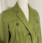 Chico's Y2K Denim 4 Pocket Light Apple Green Jacket Size 1 Medium Photo 2