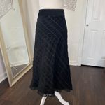 Christopher & Banks Witchy Whimsygoth Black Corduroy Sequin Mesh Midi Skirt 14 L Photo 1
