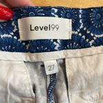 Level 99 Cindie Blue Floral Shorts Size 27 Photo 2