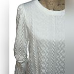 New One Eleven North All White Knit Long Puff Sleeved Light Weight Women size S Photo 5