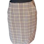 CAbi Brown Plaid Pastime Skirt Photo 0