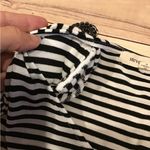 Steve Madden womans black & white striped long sleeve shirt size medium Photo 7