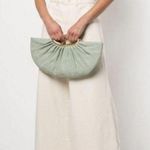 Cult Gaia ππ Jada Top Handle Clutch Bag Raffia ~ Mint Green NWT Photo 0