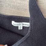 Reformation Black Ribbed Square- Neck Tank Top XS Photo 5