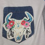 Jaded  Distressed Cotton Tee Top Gypsy Bull‎ Size Large Jaded Gypsy Photo 1