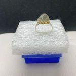 Handmade Rainbow Crystal Stainless Steel Ring With Gold Chain  Photo 1