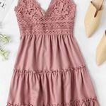 Zaful Pink Crochet Dress Photo 0