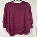 Chico's Womens Wine Red Purple Crew Neck Bat Wing Dolman Sweater Medium Photo 1
