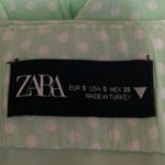 ZARA  Women Green Polka Dot Ruffle Hem Zipper Casual A-line Mini Skirt Skort Sz S Photo 3