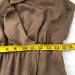 BCBGeneration BCBG Tan sleeveless ruffle mini cocktail evening party dress elastic waist silky feel-Size L Measurement in pics Photo 5