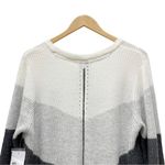 Design History NWT Gray Zip Back Crew Neck Chevron Sweater Women’s Size XL NEW Photo 7
