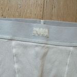 SKIMS  Womens Boxer Shorts Size XL Bone Ivory Pull On  Stretch Ribbed Logo Photo 2