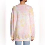 Wildfox Cotton Candy Tie Dye Roadtrip Crewneck Sweatshirt Pink Yellow Size L Photo 2