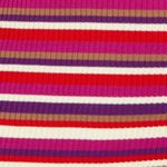 Lisa Says Gah  Hibiscus Stripe Ribbed Long-Sleeve Turtleneck Midi Dress Size XS/S Photo 4