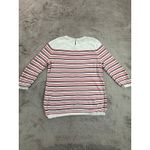 Talbots  Women's Striped Sweater Dress, 3/4 Sleeves, White‎ Red Blue, Size L Photo 4