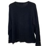 Victoria Jones Vintage Sweater Womens XL Black Holiday Christmas Knit Cardigan Photo 7