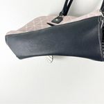 Betsey Johnson  Pink Blush Black Quilted Dome Shoulder Bag Tote Purse Photo 6