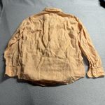 Uniqlo  Women’s Orange 100% Linen Casual Button Down Shirt Blouse Medium EUC Photo 4