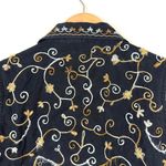 American Vintage Vintage lifestyle Black and cream cat and floral embroidered button up vest Photo 6