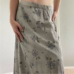 Talbots Vintage Blue Floral Silk Maxi Skirt Photo 3