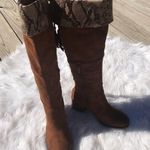 Trary brown suede over the knee high snake chunky heel boots NEW Size 7 Photo 8