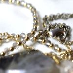 Source Unknown Vintage Crystal/Stone Pendant Gold Tone Glass Beaded 44" Chain Trendy Necklace Photo 1