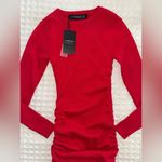 LIONESS  Military Minds Long Sleeved Ruched Side Cinch Mini Dress Photo 2